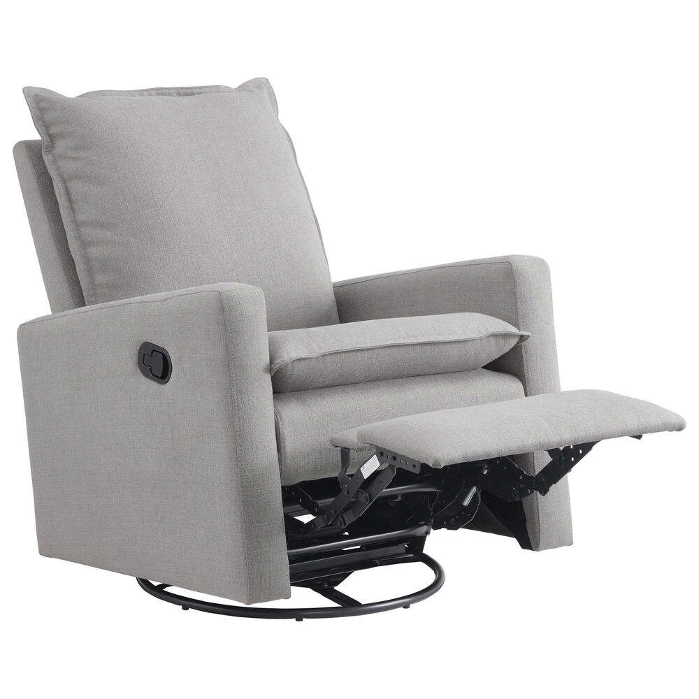 M Design Village Uptown Swivel Push Back Rocker Recliner in Gray, , large