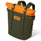 YETI Hopper M20 Backpack Soft Cooler in Olive and King Crab Orange, , large
