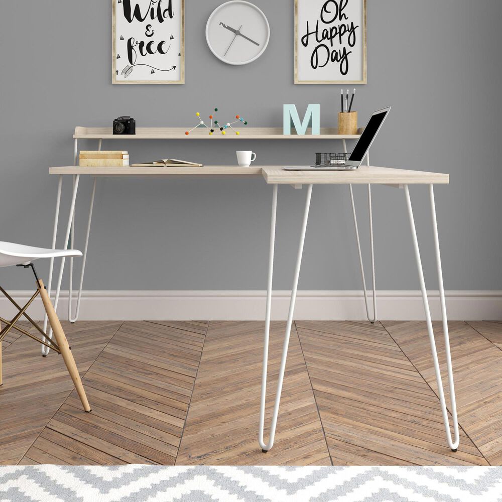 DHP Deacon L-Desk in Natural, , large