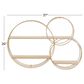 Maple and Jade 37" x 26" Wall Shelf in Gold and Natural Brown, , large