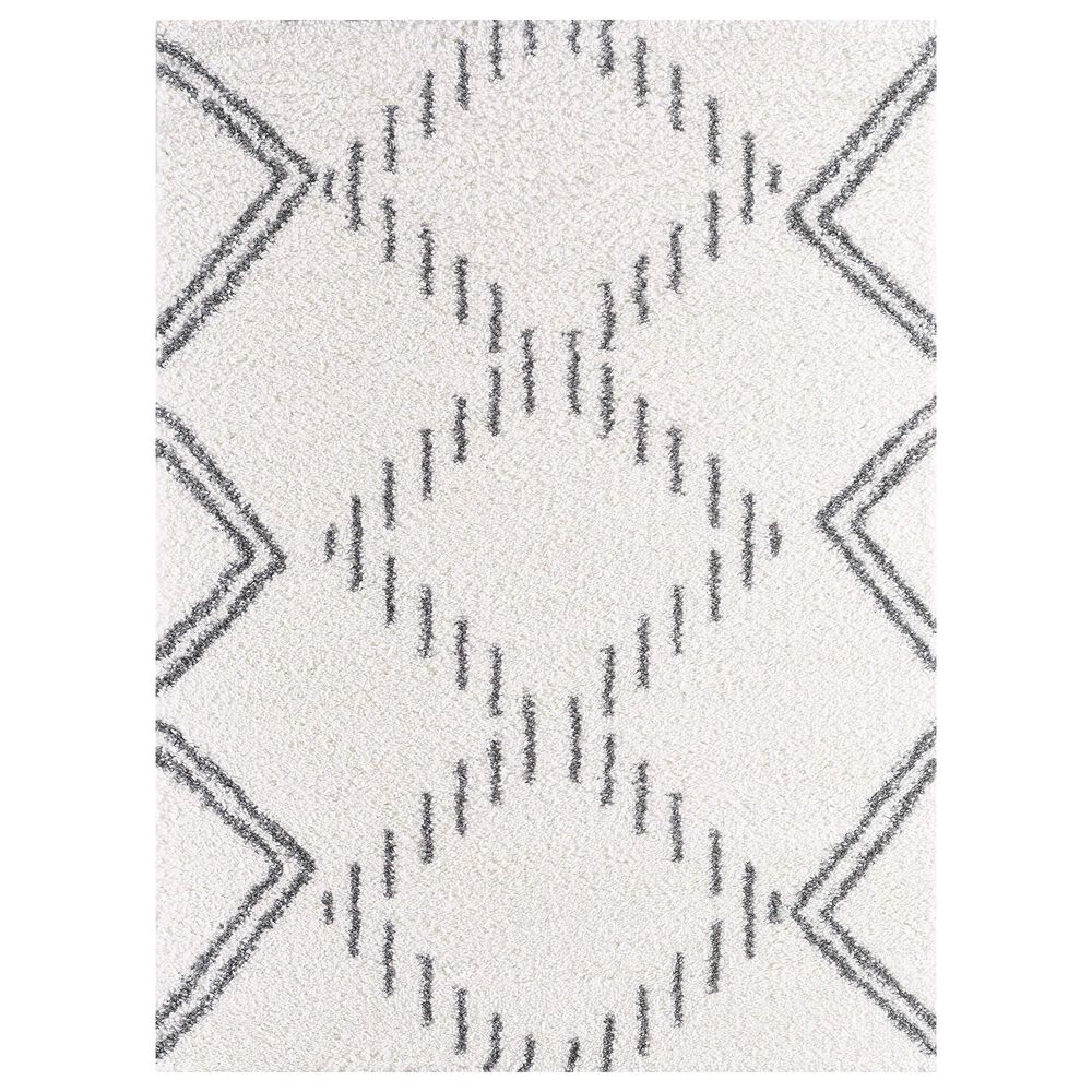 Central Oriental Prince Light Analia 8653.247 2'2" x 3' Anthracite and Cream Area Rug, , large
