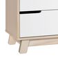 Babyletto Hudson 6 Drawer Double Dresser in Washed Natural and White, , large