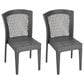Hearth and Haven Farley Outdoor Side Chair in Gray (Set of 2), , large