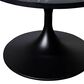 Leisuremod Verve 27" Coffee Table with MDF Top in Black and Black Marble, , large