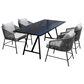Blue River Koala and Calica 5-Piece Patio Dining Set in Black, Gray and Dark Eucalyptus, , large
