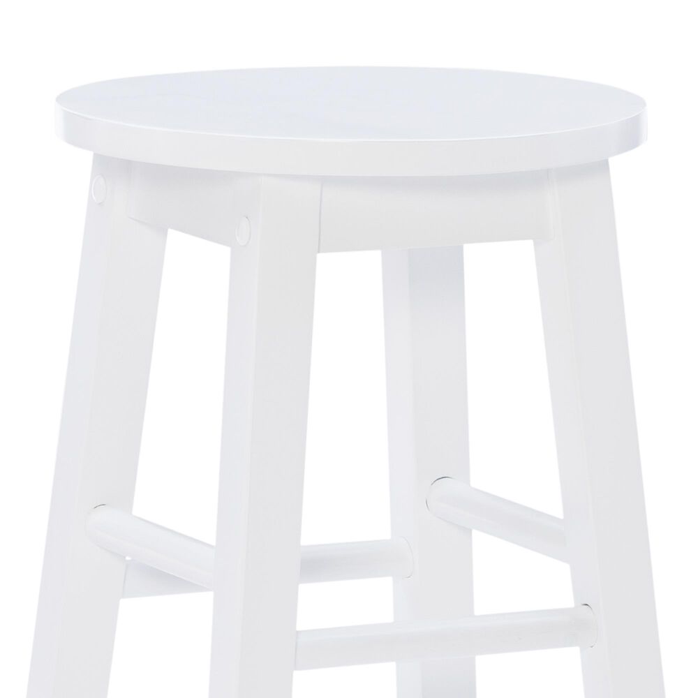 Linon Home Decor Abby 24" Counter Stool in White, , large