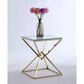 Monroe Double Pyramid Lamp Table in Gold, , large