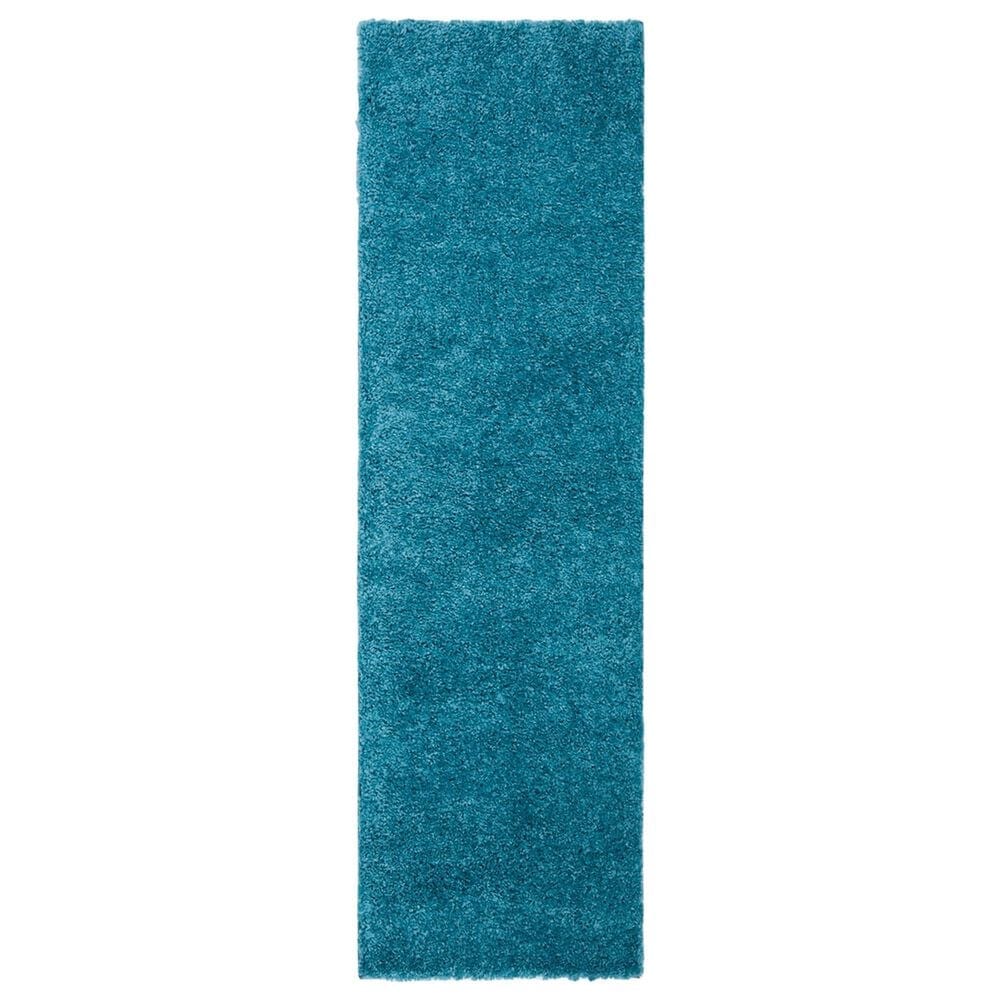Safavieh August Shag 2"3" x 12" Turquoise Runner, , large