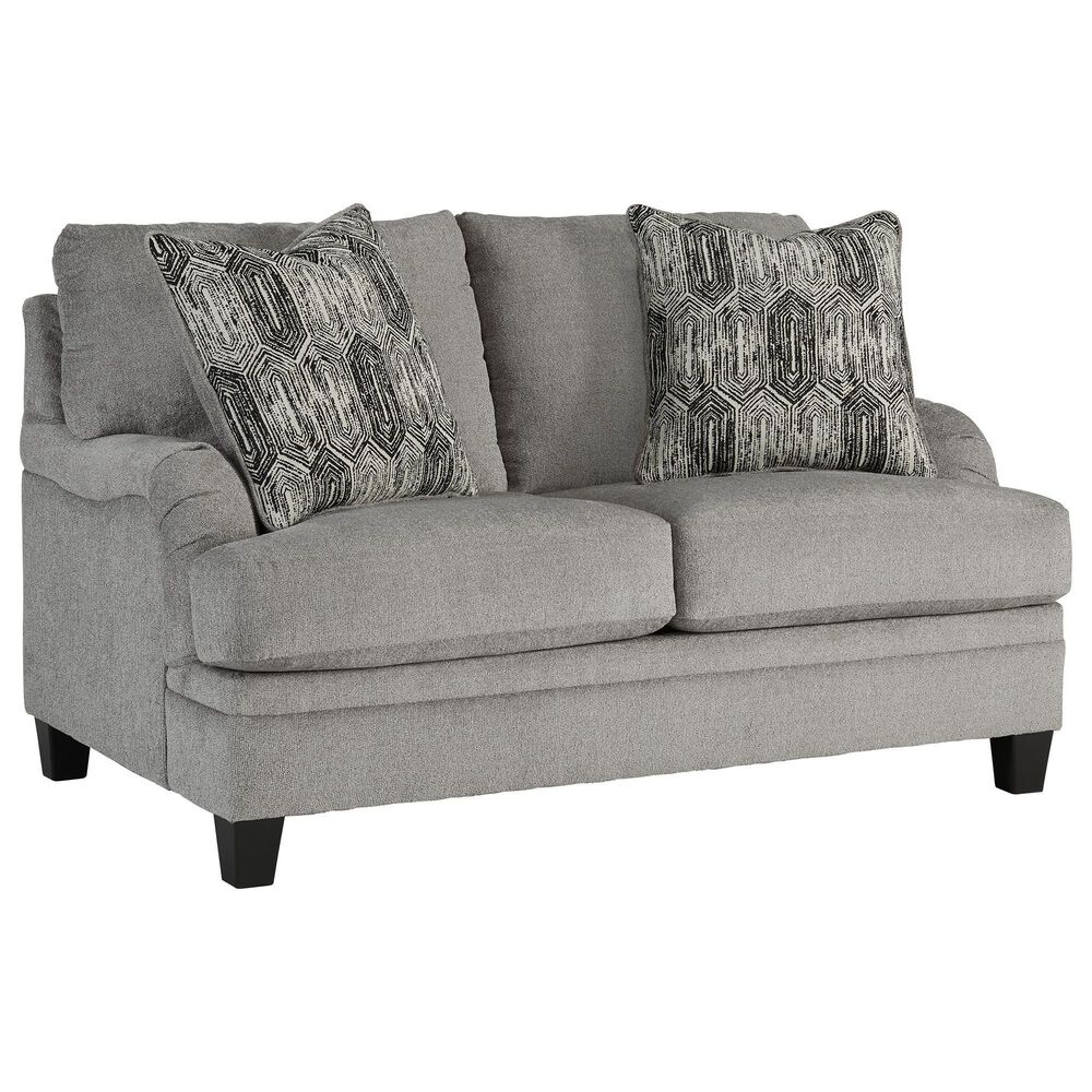 Ashley Davinca Stationary Loveseat in Charcoal, , large