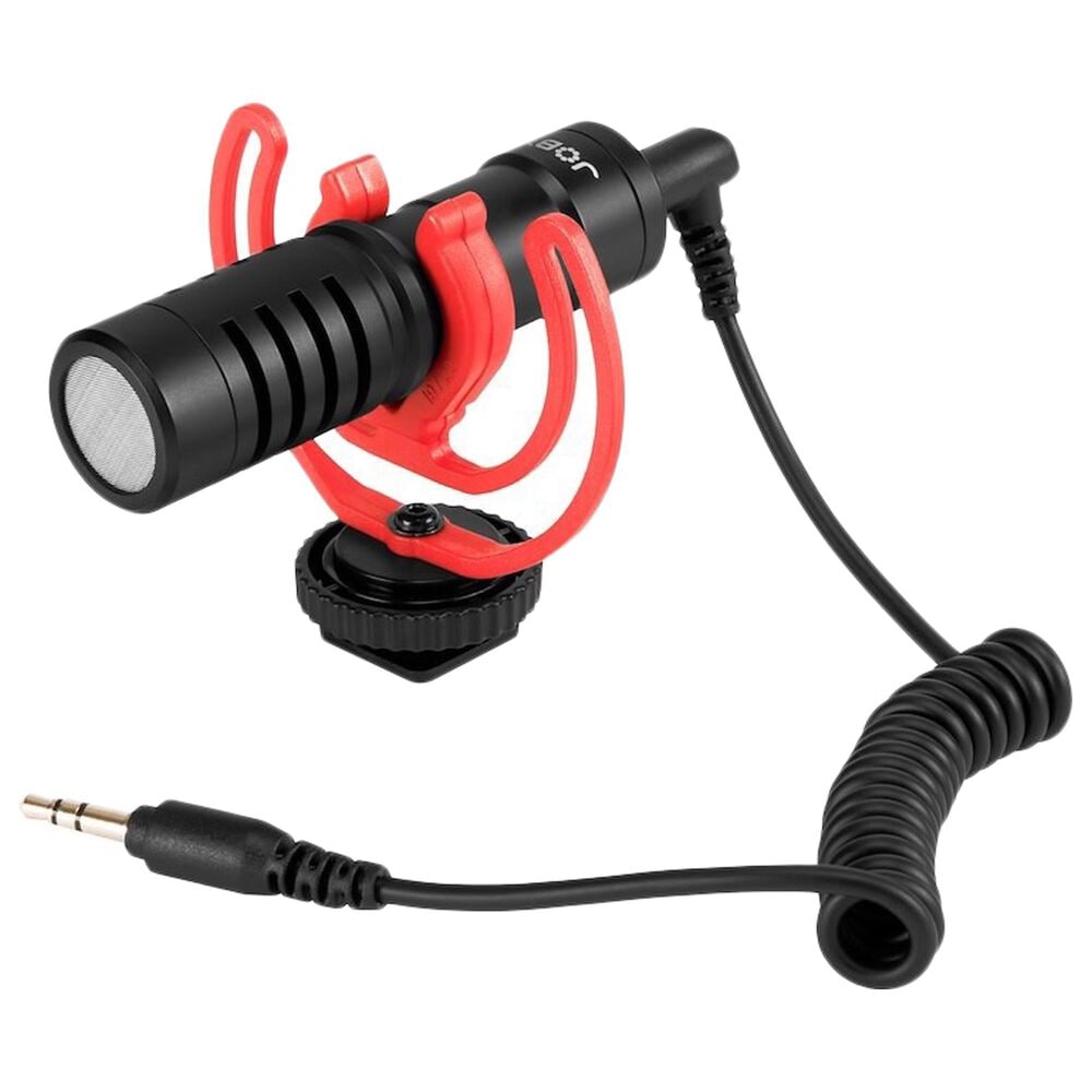 JOBY Wavo Mobile Portable On-Camera Microphone in Black and Red, , large