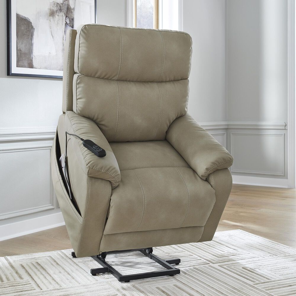 Ashley Next-Gen Durapella Power Lift Recliner in Sand, , large