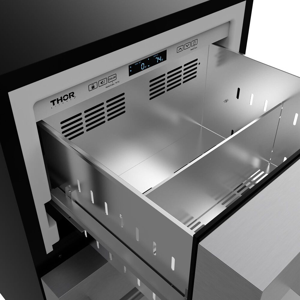 Thor Kitchen Gordon Ramsay 24" Undercounter Freezer in Stainless Steel, , large