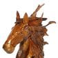 Maple and Jade 33" x 31" Horse Sculpture in Brown, , large