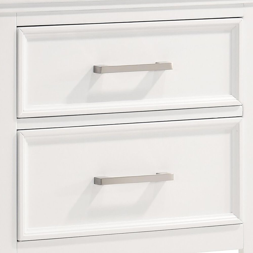 New Heritage Design Andover 2 Drawer Nightstand in White, , large