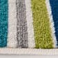 Central Oriental Terrace Tropic Santee 6"7" x 9"6" Red and Blue Area Rug, , large