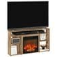 HOMLUX 47" Corner TV Stand with Electric Fireplace in Flagstaff Oak, , large