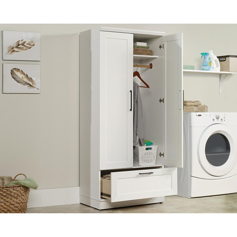 Sauder Homeplus Wardrobe in Soft White, , large