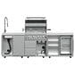 Forno Bulnes 3-Piece Outdoor Kitchen Grill Set with Beverage Center in Stainless Steel and White, , large
