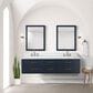 Lexora Home Castor 72" Double Bathroom Vanity in White with 2 cm White Carrara Marble Top and Rectangular Sinks, , large