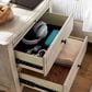 Riva Ridge Provence 2-Drawer Nightstand in Linen with AC Outlets, , large
