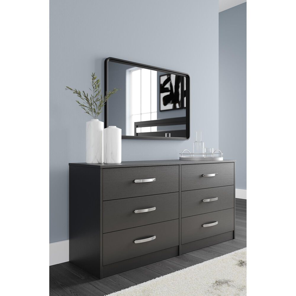 Ashley Finch 6-Drawer Dresser in Black, , large
