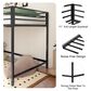 Hearth and Haven Adam Twin Loft Bunk Bed in Black, , large