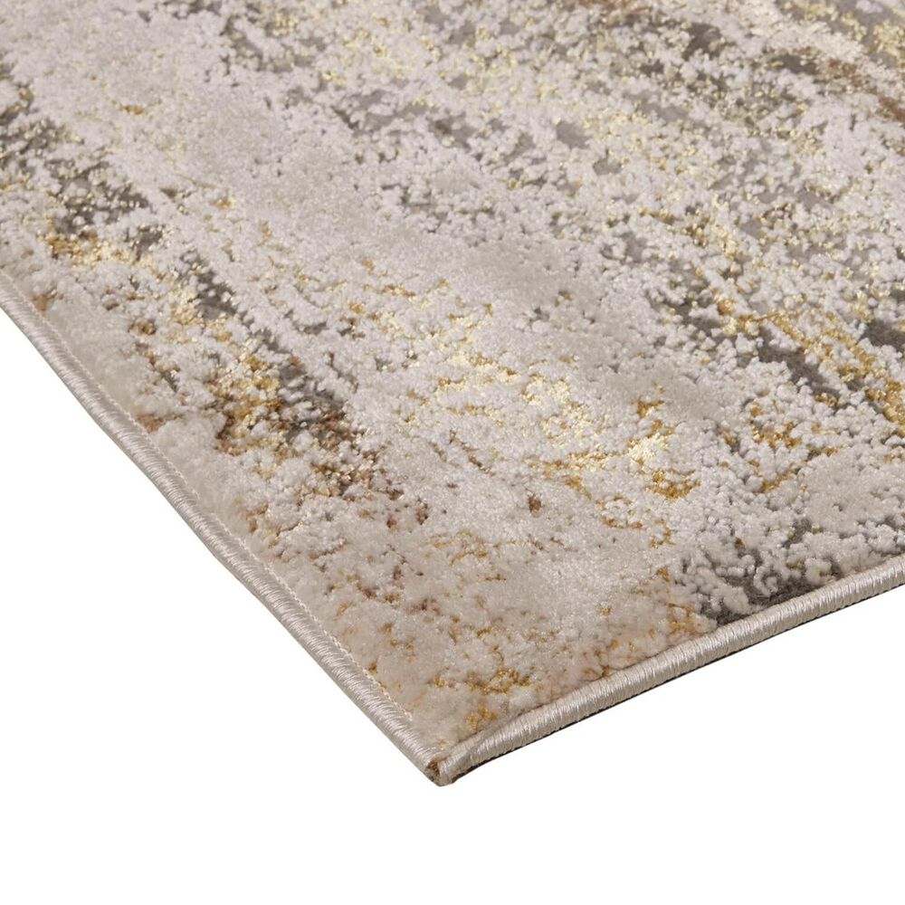 Feizy Aura 3735F 8&#39; x 10&#39; Gold and Gray Area Rug, , large