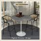 Leisuremod LeisureMod Verve Collection Modern Bar Height Table White Base with 48 Round Marble Grey Sintered Stone Top, , large
