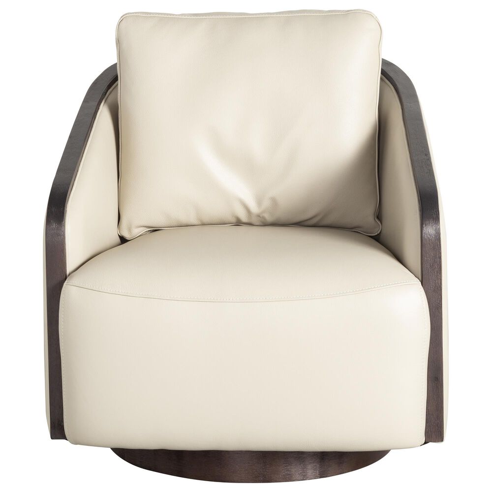 Interlochen Leather Swivel Chair in Florida Stone, , large
