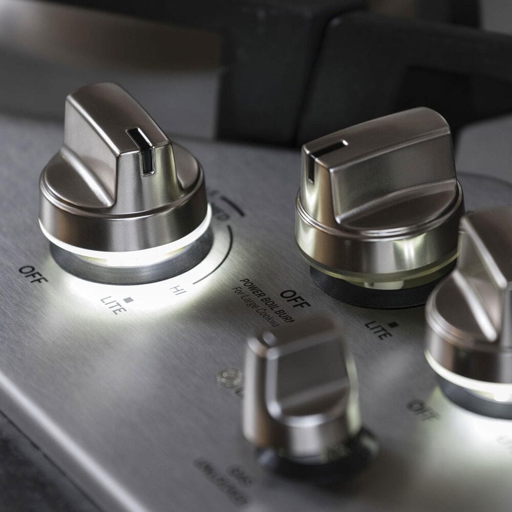 GE Profile 2-Piece Kitchen Package with 30" Built-In Microwave Combination Wall Oven and 36" Gas Cooktop in Stainless Steel, , large