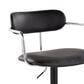 LumiSource Demi Swivel Adjustable Bar Stool with Black Upholstery in Black and Chrome (Set of 2), , large