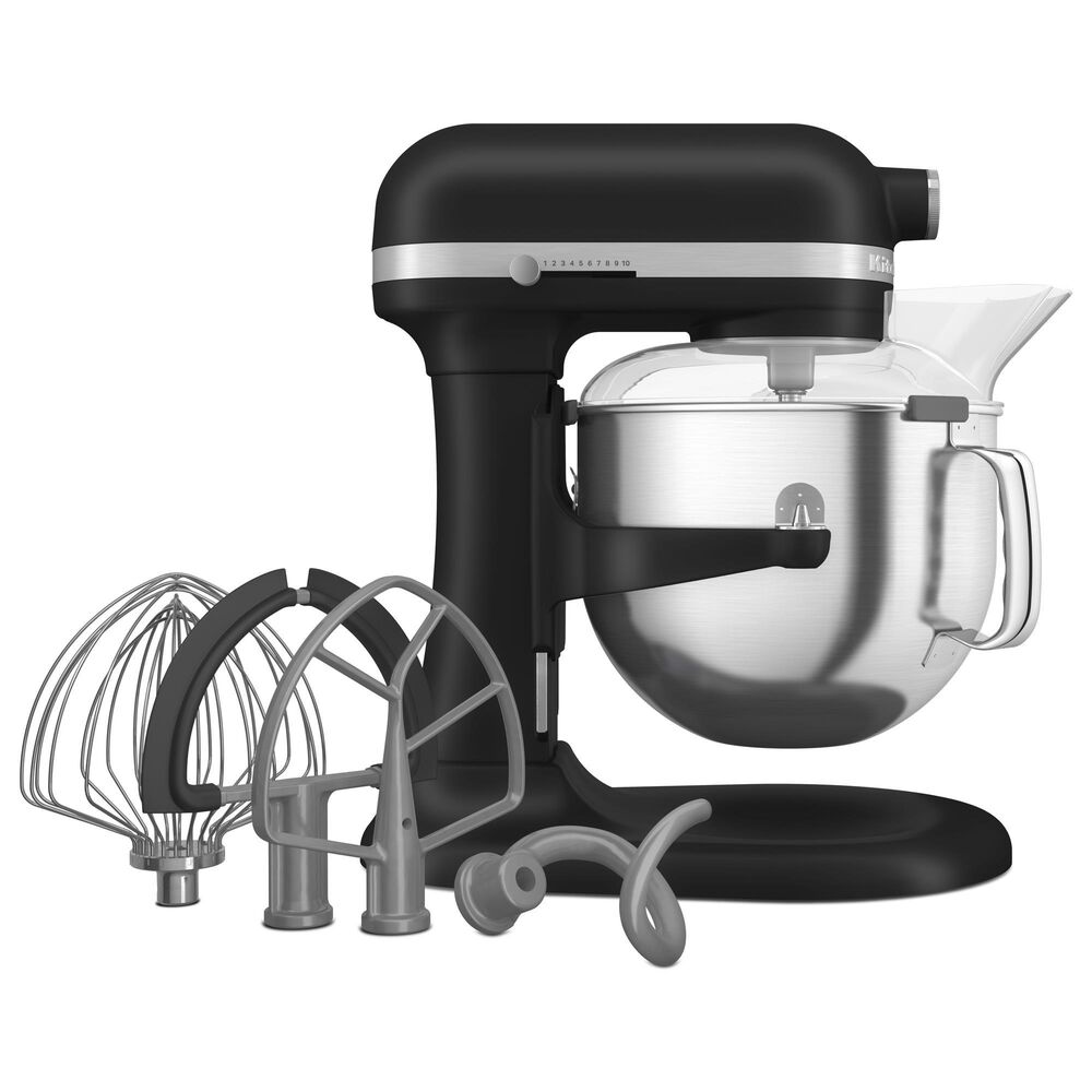 KitchenAid 7 Quart Bowl-Lift Stand Mixer in Black and Stainless Steel, , large