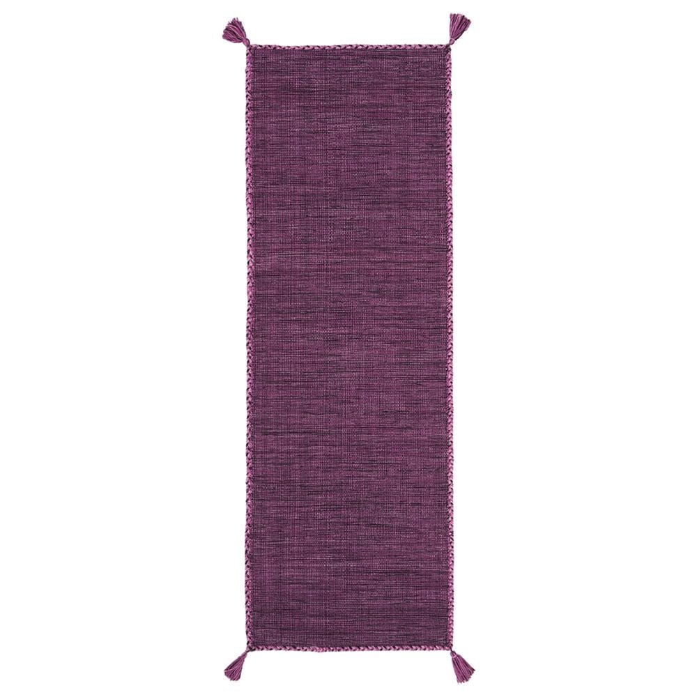 Safavieh Montauk 2"3" x 7" Purple and Black Runner, , large