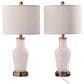 Adesso Grady Table Lamps with USB in Antique Brass and White (Set of 2), , large