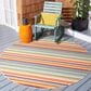 Safavieh Cabana CBN323A 3" Round Ivory and Green Indoor/Outdoor Area Performance Rug, , large