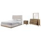 Sterling Timber Elure 4 Piece Queen Upholstered Panel Bedroom Set in Latte, , large