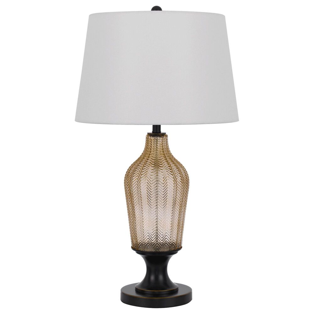 Cal Lighting Fluted Table Lamp in Smoked and Dark Bronze, , large