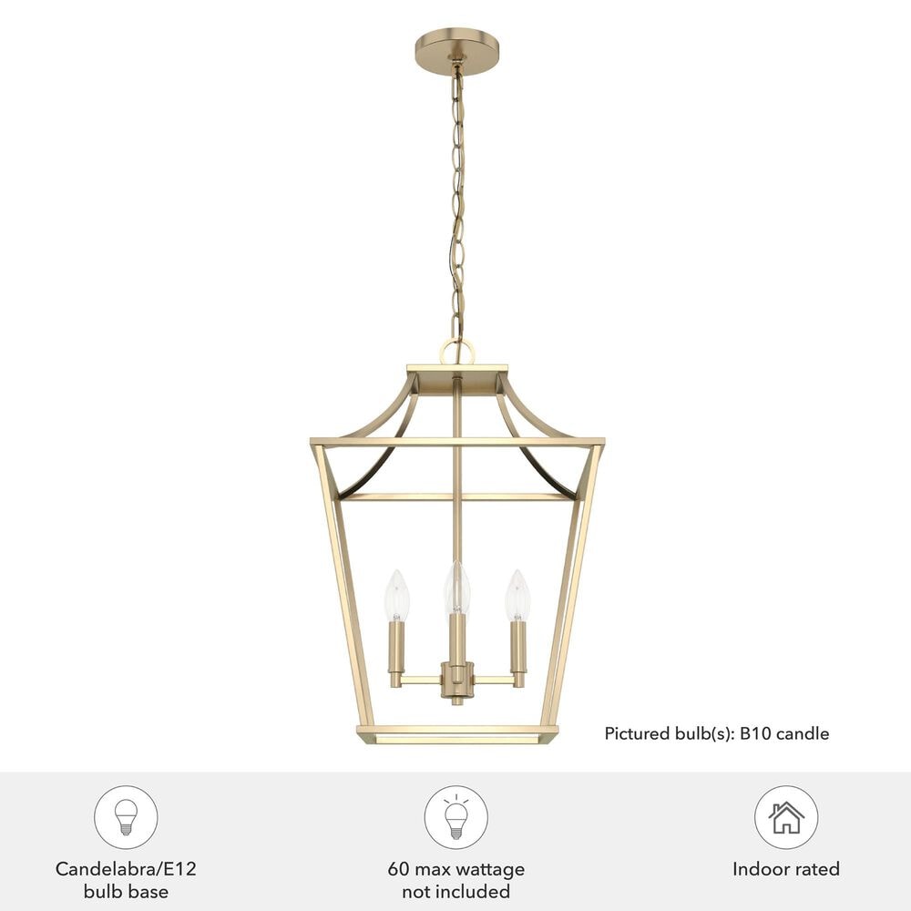 Hunter Laurel Ridge 15&quot; 4-Light Lantern Pendant in Alturas Gold, , large