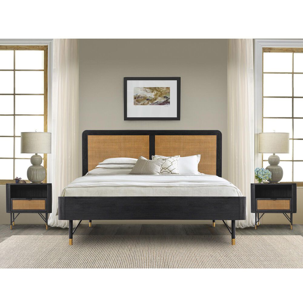 Blue River Saratoga 3-Piece King Bed Set in Black and Natural, , large