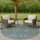 Dalyn Rug Company Soft Essentials Solid Teal 8" Round Indoor/Outdoor Area Rug, , large