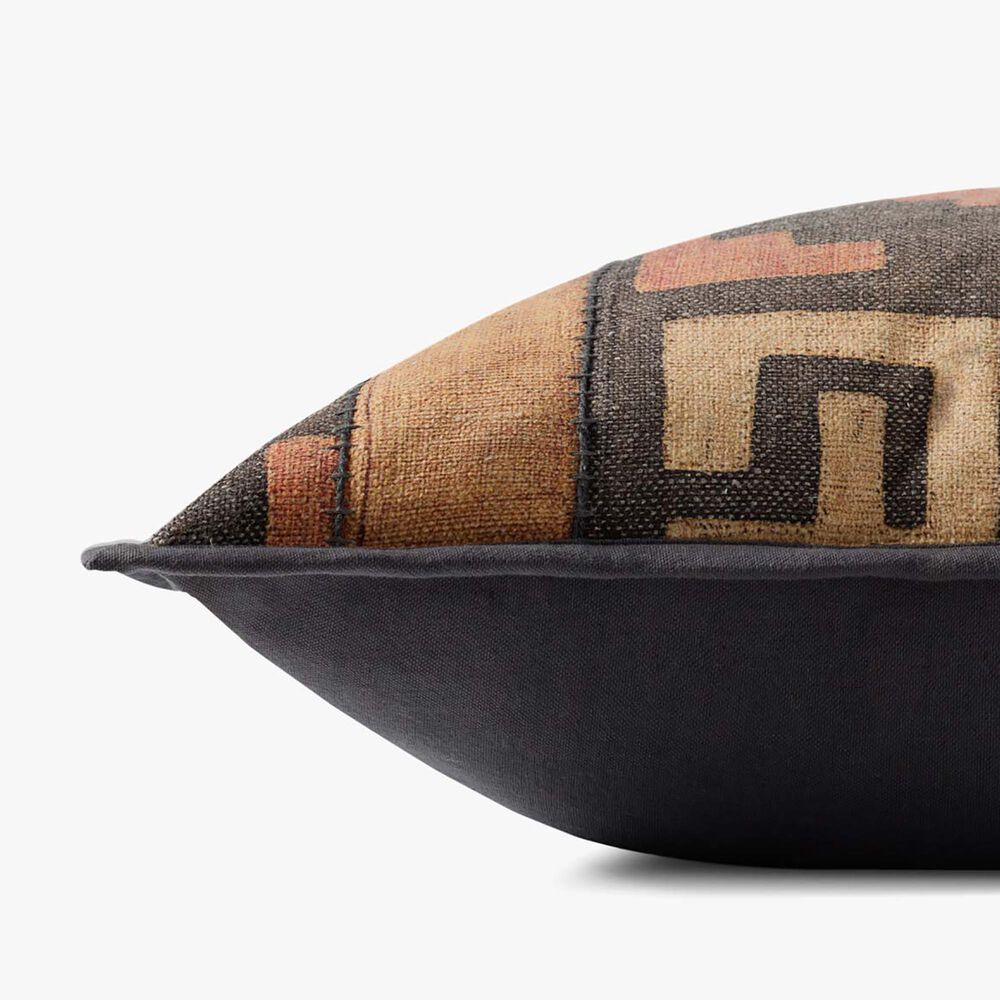 Loloi 22&quot; Square Geometric Throw Pillow in Black and Multicolor, , large