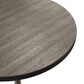 Leisuremod LeisureMod Verve Collection 27 Round Dining Table, White Base with Dark Maple MDF Top, , large