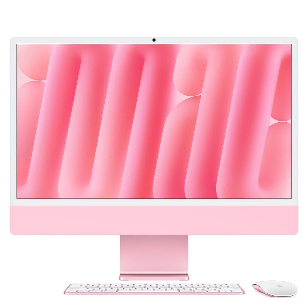 Apple 24-Inch iMac with Retina 4.5K display: Apple M4 Chip with 8-core CPU and 8-core GPU 16GB Unified Memory, 256GB SSD in Pink (Latest Model), , large