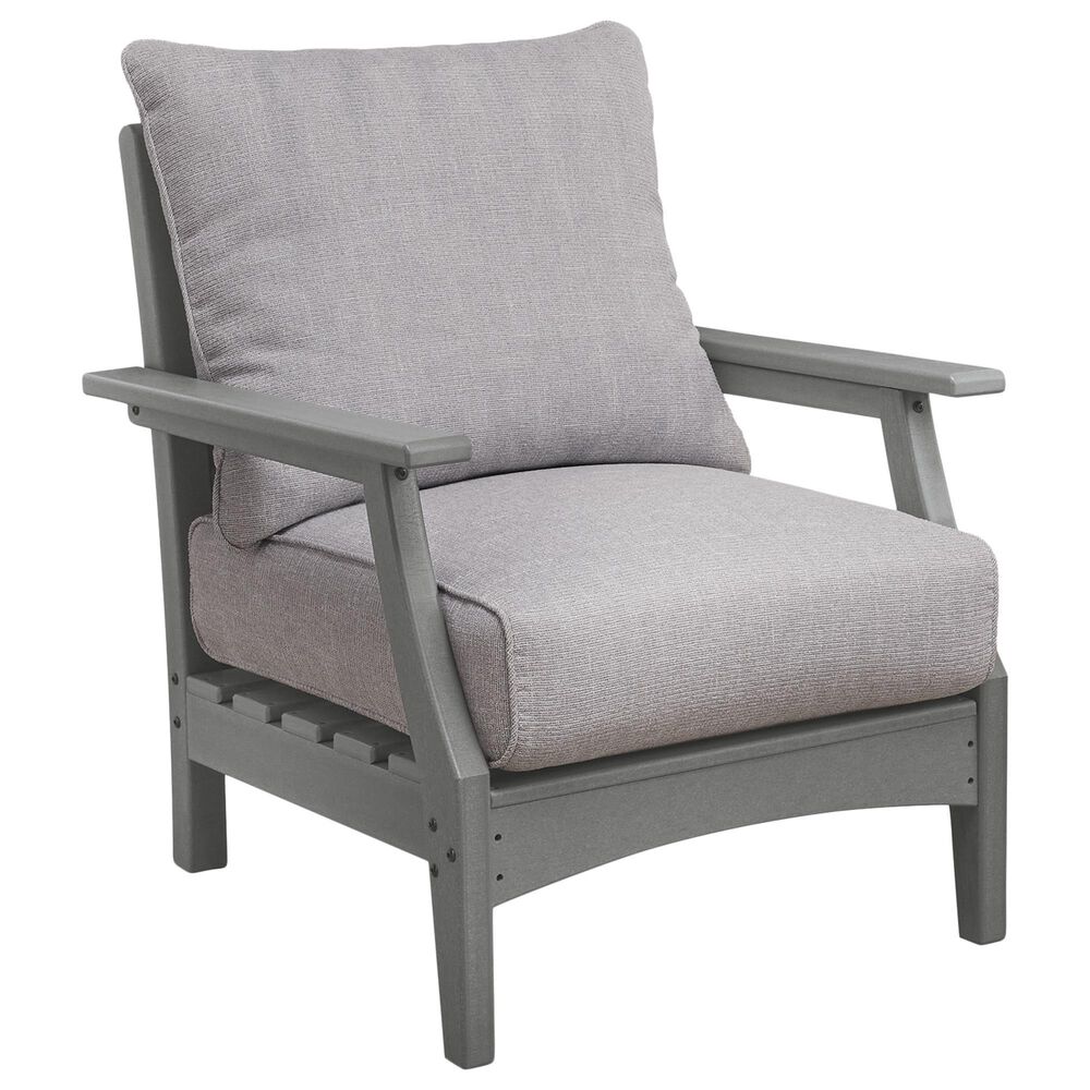 Ashley Cove Beach Outdoor Lounge Chair with Cushion in Gray, , large