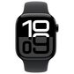 Apple Watch Series 10 GPS + Cellular 42mm Jet Black Aluminum Case with Black Sport Band - S/M, , large
