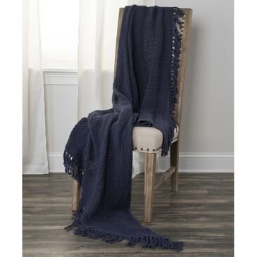 Rizzy Home 50" x 60" Oversized Throw in Blue, , large
