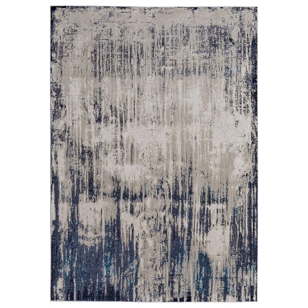 Feizy Indio 5" x 8" Beige and Blue Area Rug, , large