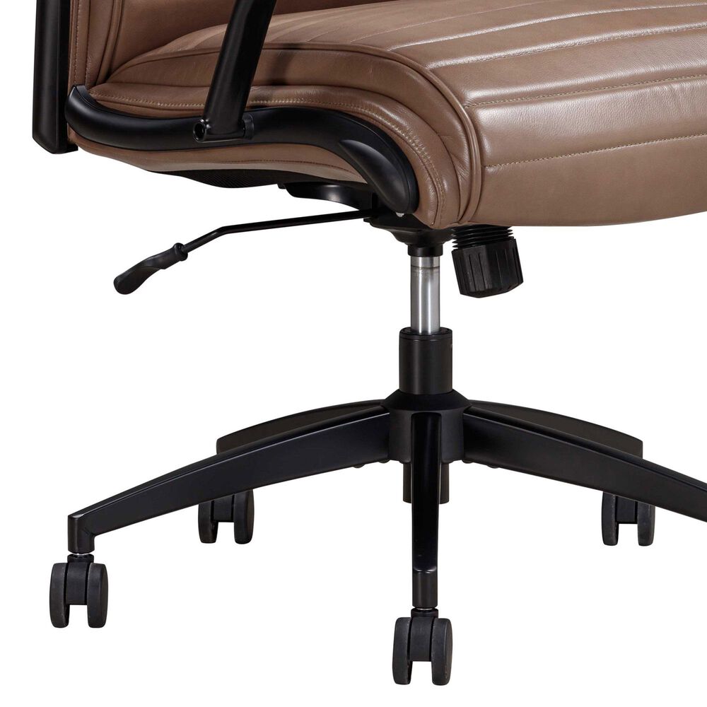 Simeon Collection Leather Desk Chair in Smooth Latte, , large