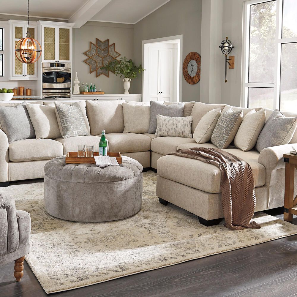 Ashley Carnaby Oversized Accent Ottoman in Dove, , large