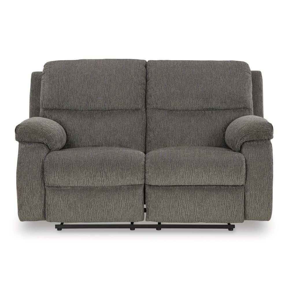 Ashley Scranto Manual Reclining Loveseat in Brindle, , large